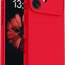 OTOFLY Magnetic for iPhone 17 Case,Compatible with Magsafe,Classic Liquid Silicone Mobile Phone Case,Integrated Camera Control Button,Anti-Scratch Microfiber Lining, Red