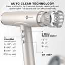 slopehill Professional Hair Dryer with Diffuser, Ionic Hair Dryer,Lightweight Compact Powerful & Fast Salon Blow Dryer with High Speed Brushless Motor, Travel Hairdryer, Women & Men (Ceramic, Stone)