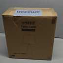 EDISHINE 21.85" Farmhouse Table Lamp, Rustic Bedside Lamp, Water Transfer Walnut Wood Grain Metal Base, Beige Linen Shade, Minimalist Nightstand Light for Living Room, Bedroom, Office, E26 Base