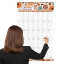 Wall Calendar Extra Large 17"x27", 21 Month Calendar, Vertical Large Monthly Calendar 2025 for Wall, Seasons Color