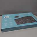 Wireless Keyboard and Mouse Combo,2.4G Full Size Wave Keys Ergonomic Keyboard with Wrist Rest for Natural Typing, 3 DPI Adjustable Ergonomic Silent Mouse for Computer/Laptop/Windows/Mac (Black)