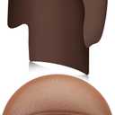 Syhood 2 Pieces Halloween Bald Cap Makeup Latex Bald Hat Head Wig Caps Cosplay Costume for Adults (Medium, Dark Brown)