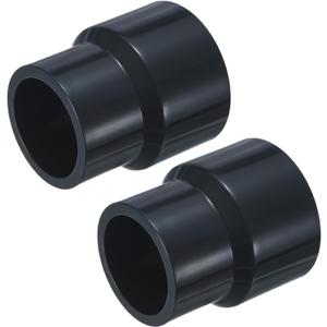 M METERXITY 2-Pack UPVC Reducer Pipe Fitting, 2"x1-1/2" Reducing Coupling Connector Schedule 80 PVC Straight Pipe Coupling Connector for Water Line [Grey]
