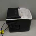 Sweetcrispy Countertop Ice Maker Machine, Portable Self-Cleaning Ice Machine with Ice Scoop, Basket and Handle, 9 Cubes in 6 Mins, 26.5lbs/24Hrs, 2 Sizes of Bullet Ice for Home Kitchen, Coal Black