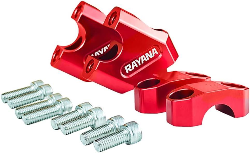 Universal Handlebar Risers CNC Handle Bar Clamp Riser 7/8" 22mm for Motorcycle 2 Pack (Red)