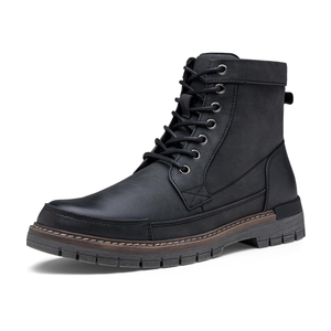 Jousen Mens Boots Casual Motorcycle Boot for Men Chukka Zipper Combat Botas Para Hombre Fashion 11.5