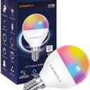 5W=40W, LED Smart Bulb, A15 Globe Shape, Compatible with Alexa, Google Home, E12, Dimmable, WiFi, Color Changing, Tunable White 2700K-6500K, G45 Ceiling Fan Light Bulbs, 1 Pack, No hub Required