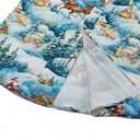 J&DHUASHA Christmas Hawaiian Shirt for Men Short Sleeve Button Down Santa Vacation Dress Shirts (Blue, XXXL)