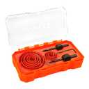 12PCS Hole Saw Kit, Carbon Steel Hole Saw Set 3/4"-3" (19-76mm), 9 Sizes with Mandrels, Drill Bits & Hex Key, Quick Assembly for Wood, Drywall, PVC Plastic