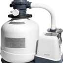 INTEX 3,000 GPH Krystal Clear Sand Filter Pump for Above Ground Pools, Swimming Pool Pump with Automatic Timer - Improved Circulation, Filtration, & Clarity