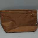 Vercord Purse Insert Organizers for Tote Handbag Bag in Bag with Zipper Liner Bag Organizer for Women 14 pockets (XL, Coffee)