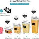 Airtight Food Storage Containers with Lids, Vtopmart 24 pcs Plastic Kitchen and Pantry Organization Canisters for Cereal, Dry Food, Flour and Sugar, BPA Free, Includes 24 LabelsBlack, Tall, Large, Medium, Small