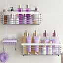 ODesign Shower Caddy 3 Pack SUS304 Stainless Steel-No Drilling-Shower Bathroom Shelves Rack,Rustproof Wall Mounted,Adhesive Shower Shelf Basket Organizer-Silver