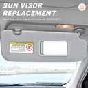 Gray Passenger Right Side Sun Visor Replacement Compatible with Hyundai Elantra 2011 2012 2013 2014 2015 (Not Fit for GT) Replace 852203X000TX