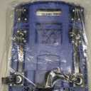 Folding Hand Truck 500lbs, Portable Heavy Duty Dolly Cart, 6 Wheels Collapsible Luggage Cart with 2 Elastic Ropes - Compact Trolley Cart for Easy Moving - Ideal Hand Cart for Travel and More (17, Blue)