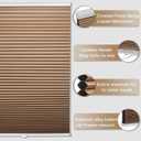 MYshade Cordless Blackout Cellular Shades, 1.5" Honeycomb Window Blinds for Bedroom & Nursery, Thermal Insulated, Noise Reducing, Privacy Shades, Inside or Outside Mount (54" W x 72" H, Light Brown)