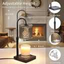 Candle Warmer Lamp with Timer Dimmer Adjustable Height, Candle Warmer with 2 Bulbs for Jar Candles, Home Decor, for Women Birthday