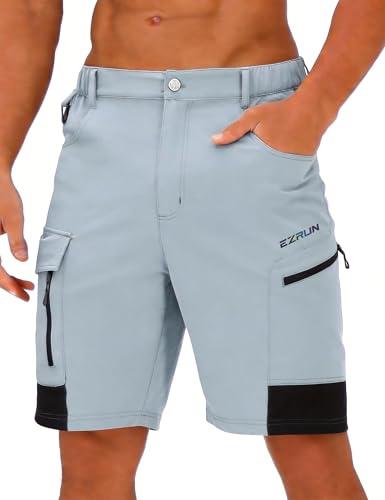 EZRUN Men's Hiking Cargo Shorts Quick Dry Golf Outdoor Work Tactical Shorts with Multi Pocket for Fishing Travel L