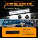 Front LED Side Marker Lights for 1980-1986 Fo-rd Bronco, 1980-1986 Fo-rd F150 F250 F350 Pickup Truck SUV, Smoked Lens Side Bumper Marker Lamps, White LED Turn Signal Lights, 2 PCS