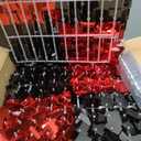 48 PCS Black Red Shimmer Wall Backdrop, Square Sequin Photo Backdrops Panel, Glitter Wall Background for Birthdays, Weddings, Graduation, Engagements, Disco Bachelorette Party Decoration (6FTx8FT)