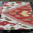 Pottery Barn 20" Ikat Petra Pillow Cover Red Green Southwestern Aztec Pattern