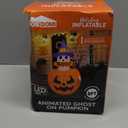 Joiedomi 5ft Tall Halloween Animated Inflatables Outdoor Decorations, Inflatable Ghost on Pumpkin with LEDs, Cute Blow Up Pumpkin Ghost Decor for Outside Yard Outdoor Lawn Garden Party Decoration