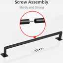 Bathroom Towel Bar, 24 Inch Towel Racks for Bathroom Wall Mounted, Heavy Duty Hand Towel Holder Organizer, Modern Home Decor Towel Rod, Matte Black Single Bar