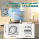 6 Inch Exhaust Fan, Quiet Ventilation Fan with High Airflow 308 CFM, Suitable for Air Circulation & Odor Removal in Home, Wall Mount, Silver