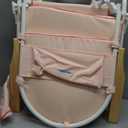 Padded Low Beach Chair, 4-Position Folding Outdoor Chair with Wooden Armrests, Cushioned Seat, Storage Pouch & Carry Strap for Beach, Patio and Lawn, Harbour Ros Pink