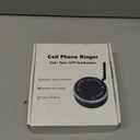 VigorKeeper Cell Phone Ringer Amplifier for Hearing Impaired & Seniors, One-Touch Answer/ Decline Calls, 116dB Loud Sound & Red-Blue Flash Alerts, Bluetooth 5.3 Auto-Connect