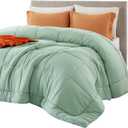 Bedsure Comforter Duvet Insert - Quilted Comforters Queen Size, All Season Duvet, GentleSoft Down Alternative Bedding, with 8 Tabs, Gifts for Women/Men, Sage Green, Queen 88 x 88 Inches