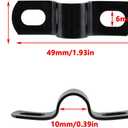 Antrader Pipe Strap Clamp,Reinforced Rigid Pipe Strap 304 Stainless Steel Conduit Clamps,ID 10mm,Black (12Pcs)