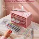 Nail Art Pens Set, DIY Kids Nail Art Kits with Nail Accessories 3D Press-On Nail, Clear Fake Nail Tips, DIY Sticker Nail Drawing Painting Pen for Salon Toys Gifts Toys for Girls (Pink)