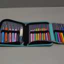 Hobekoee 22 Sizes Crochet Hooks Set with Sky Blue Case,0.5mm-10mm Ergonomic Soft Handle Crochet Hook Needles Set for Arthritic Hands,Complete Crochet Set