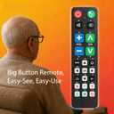 Big Button Universal TV Remote Simple Easy to Use, Great for Seniors, Works with Major TV Brands with Sleep Function