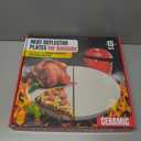 Half-Moon Ceramic Heat Deflector Plates for Kamado Joe Classic I, II, III - 15 Inch Pizza Stone - Kamado Joe Accessories and Replacement Parts by Smoker Chef - 2-Pack