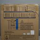 Cumbor 29.7-48" Baby Gate for Stairs, Mom's Choice Awards Winner-Dog Gates for Doorways, Auto Close Safety Pet Gate for Dogs Indoor, Easy Install Pressure Mounted Child Gate with Walk Thru Door, White