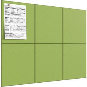 MaxGear Large Cork Board for Wall 36" x 24", Forest Green Bulletin Board, 6 Pack Felt Wall Tiles with Pushpins, Cork Boards for Office Push Pin Board Tack Board Felt Board