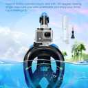 Greatever G2 Full Face Snorkel Mask with Latest Dry Top System,Foldable 180 Degree Panoramic View Snorkeling Mask with Camera Mount,Safe Breathing,Anti-Leak&Anti-Fog, Large/ X-Large