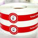 500 Pcs Safe Secure Tamper Evident Seals Stickers for Drink Lids 1x9 Inch - Food Delivery Stickers Sealed for Freshness Labels Drink Food Seals