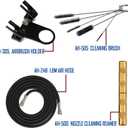 1/5HP Airbrush Kit with Compressor Gravity Dual-action Airbrush, Airbrush Holder, Cleaning brush and 6 Foot Hose for Model Painting, Hobby, Body Tottoo and Make-up