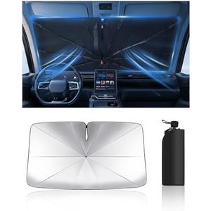 Noiclub Foldable Windshield Sun Shade Umbrella – Reflective Car Window Cover for Front Windshield, Heat Blocker for SUV, Truck, Sedan – Easy Storage with Bendable Handle