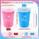 Reallnaive Baby Shower Gender Reveal Party Favors Games Supplies Ideas Including 16 Oz 30 Team Boy or Girl Reusable Plastic Cups 8 Balls and Pen for Guests Baby Shower Party Supplies
