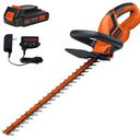 BLACK+DECKER 20V MAX Cordless Hedge Trimmer, Battery and Charger Included, 22 Inch Steel Blade Lightweight Bush Trimmer, Soft Grip, Less Vibration (LHT2220)