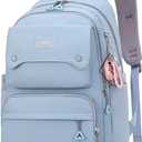 JiaYou Teen Girls Casual Backpack High Middle School Daypack Women Daily Travel Laptop Bag (1# Blue, 26 Liters)