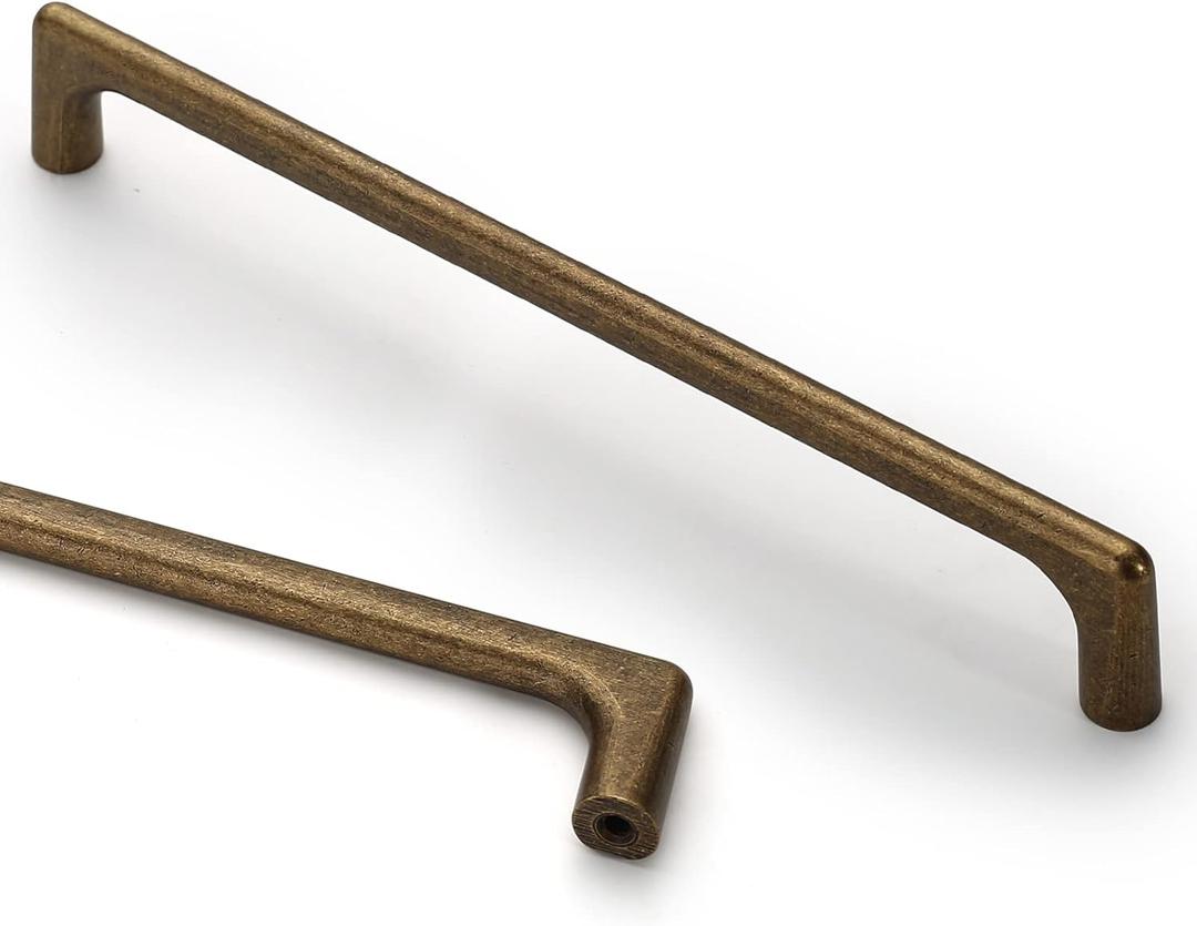 Asidrama 10 Pack 7.5 Inch(192mm) Antique Brass Cabinet Pulls Cabinet Handles Cupboard Handles Kitchen Cabinet Hardware for Cupboard Drawer Pulls