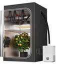 Upgrade 32X32" Integrated Auto Grow Tent Complete Kits System S1000 LED Grow Light Grow Tent Kit 4"Fan Filter And Humidifier (Fan Filter+LED Light+Grow Tents+Irrigation Kit+Clip Fan+Heater+Humidifier)