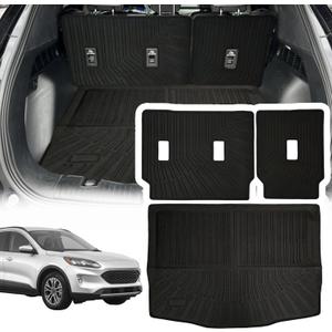 Cargo Liner Compatible with 2020-2025 Ford Escape Trunk Mat Cargo Mat Back Seat Cover Protector Dog Liner Pet Mat Cargo Trunk Liner(Backrest Mats+Trunk Mat)