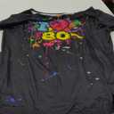 Coume 80s Costume Outfit for Woman Love off the Shoulder T Shirts Novelty Neon Top Clothes for Costume Mid Sleeve Length
4XL