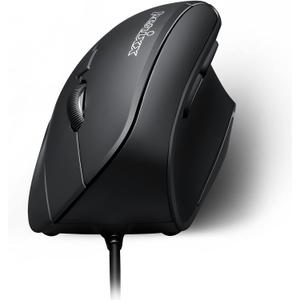Perixx PERIMICE-515II Wired Ergonomic Vertical Mouse - 1000/1600 DPI - Right Handed Natural Ergonomic Vertical Design